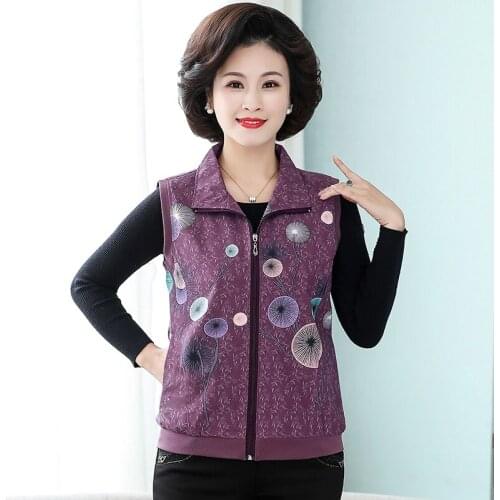 5XL Plus Size Sleeveless Jackets Coat Women Spring Fall Casual Pocket Zipper Waistcoat Cardigan 2021 New Loose Mother Vests