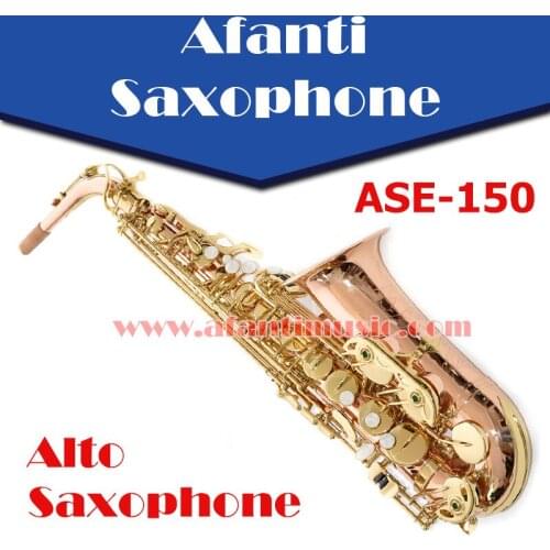 Afanti Music Eb Brass body Gold Lacquer Alto Saxophone (ASE-150)