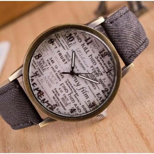 Reloj mujer New Fashion Quartz Watch Men Women Sports Casual Watches Denim Cloth Leather Wristwatch Hodinky Relogio Masculin