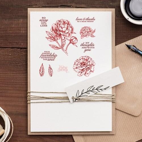 Flowers Metal Cutting Die Transparent Seal Stamp for DIY Scrapbooking Photo Album Embossing Paper Card Stencils Decorative Craft