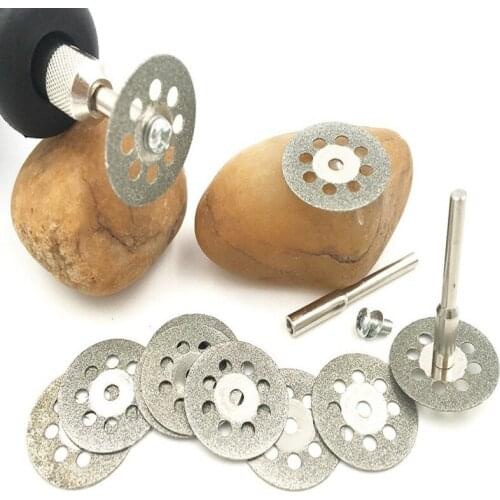 6Pcs/Set 22mm 8-hole Electric Grinding Accessories Diamond Slice/Saw Blade Cutting with Bobbin Rotary Tool