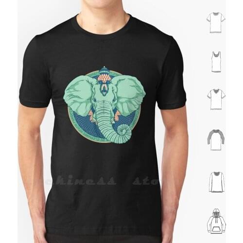 An Elephant Never Forgets T Shirt 6xl Cotton Cool Tee Elephant Wild Blue Green Gold Orange Wisdom Vector