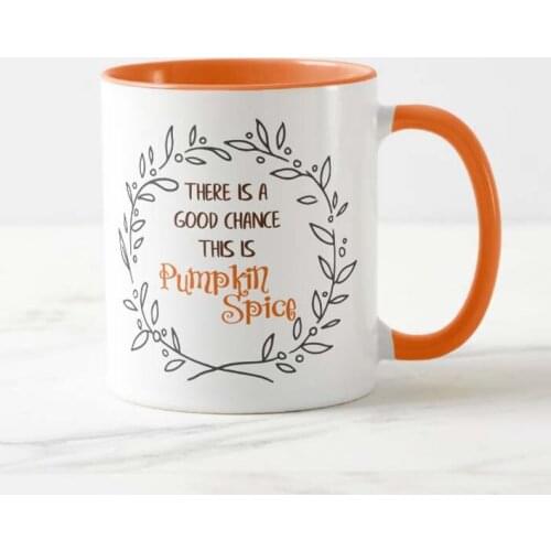 Halloween House With Pumpkins, Skulls Owl Cat Coffee Mug Good Chance This is Pumpkin Cup 11 oz, Black