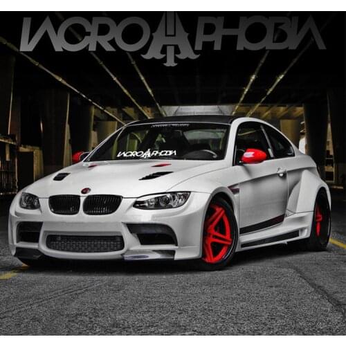 IACROPHOBIA 55*12CM Vinyl Decals Front and Rear Windshield Personalized Car Stickers Glue Sticker Creative Stickers LOGO Oem PVC