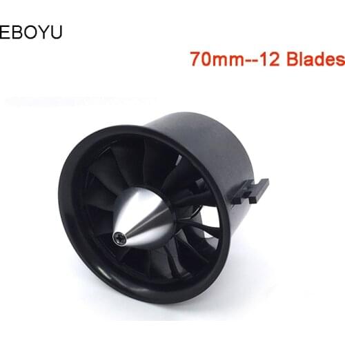 QX-Motor 70mm EDF Ducted Fan Set 12 Blades Electric EDF with 4s Motor QF2827 2600KV Brushless Outrunner Motor for Jet AirPlane
