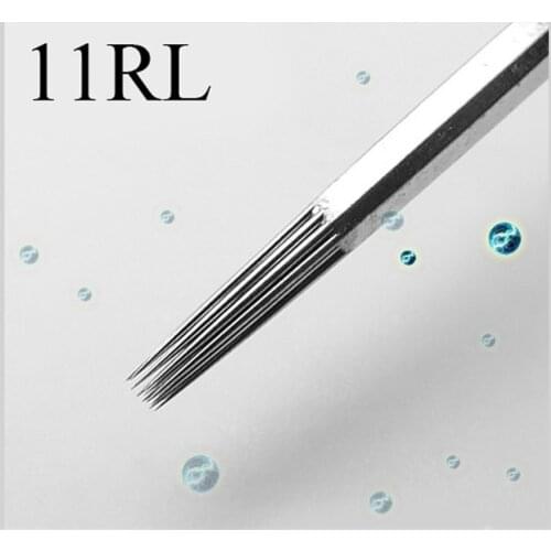Box Of 50pcs Disposable Sterilized 11RL Tattoo Needles (11 Round Liner) Wholesale Supply
