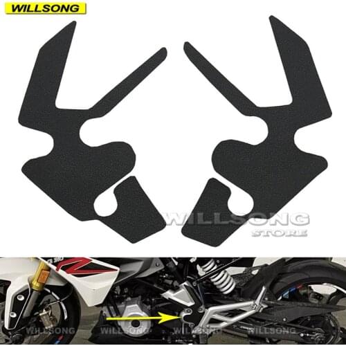 Leather Anti Slip Sticker Side Frame Pad Foot Heel Protector For BMW G310R Motorcycle Accessories