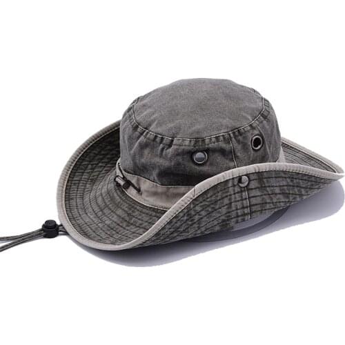YIJAY mens bob summer bucket hats outdoor fishing wide brim hat UV protecction cap men hiking sombrero gorro sun hat for men