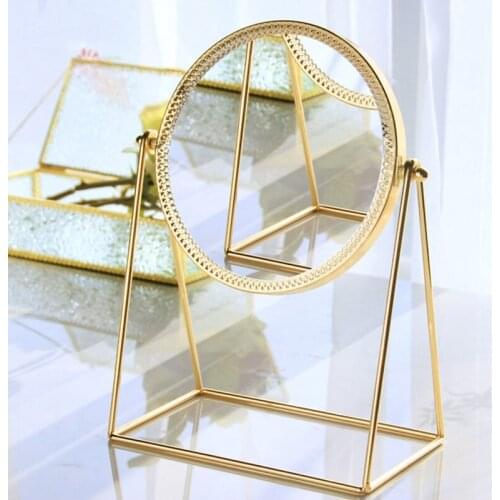 METAL DECORATIVE MIRROR LADY DESKTOP MAKEUP MIRROR CRAFTS THREE-DIMENSIONAL PRINCESS MIRROR HOME DECOR ACCESSORIES