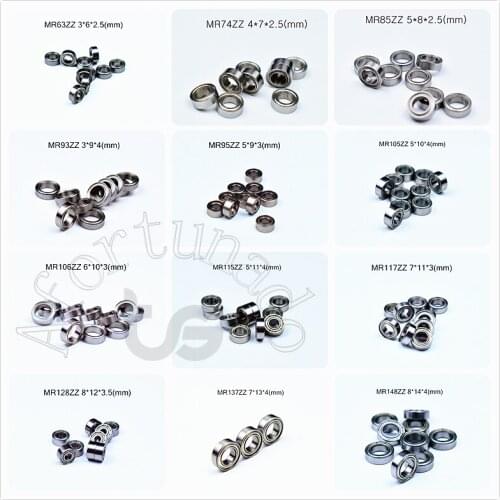 50piece Multiple Miniature Series ZZ Meatal Sealing bearings free shipping MR-63-74-85-93-95-105-106-115-117-126-128-137-148