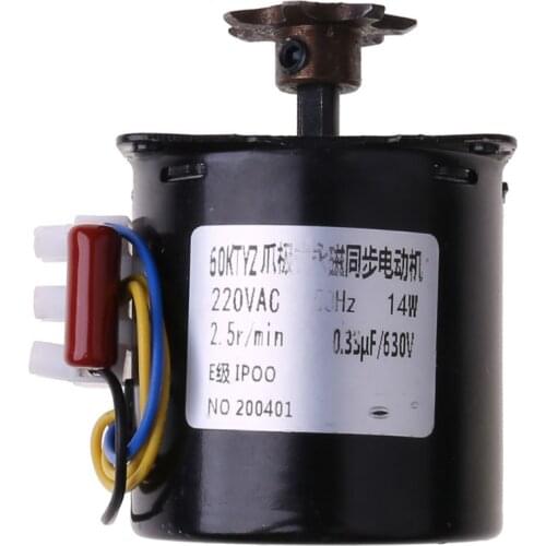 220V AC Eggs Turner Motor Incubator Engine Reversible Geared Components 2.5r/min T3LE
