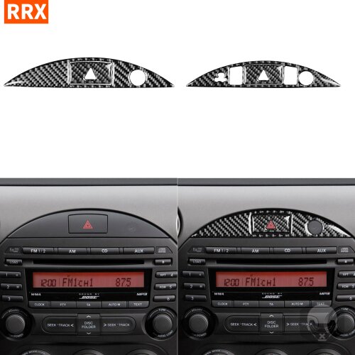 For Mazda MX-5 Miata MX5 NC 2009 2010 2011 2012 2013 2014 2015 Carbon Fiber Sticker Emergency Lamp Hazard Warning Light Trim