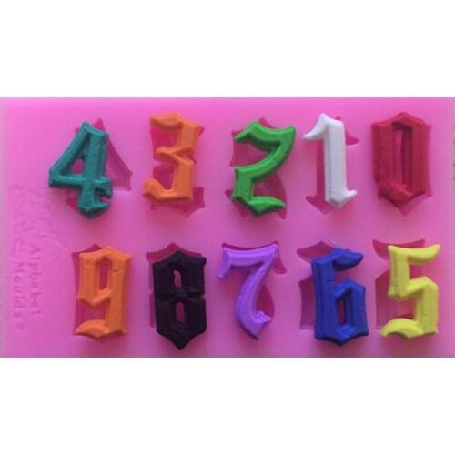 New Arabic Digital Liquid Silicone Turned Sugar Cake Mold M124