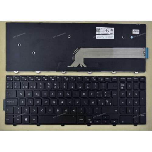 New SP Spanish Teclado Keyboard For Dell Inspiron 15 5000 5547 5548 5551 5555 5558 5552 5758 5755 5759 Laptop Black Frame Black