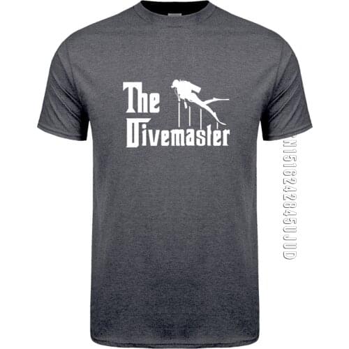 New The Divemaster Dive T Shirt Men O-neck Short Sleeve Cotton Scuba Dive T-shirts Man Clothing