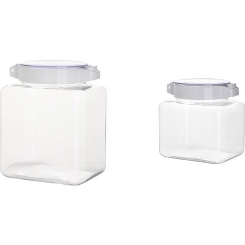 HOT-1 Piece Plastic Storage Bottle with Lid, Large-Capacity Honey Candy Jar, Kitchen Container with Lid, Sealed
