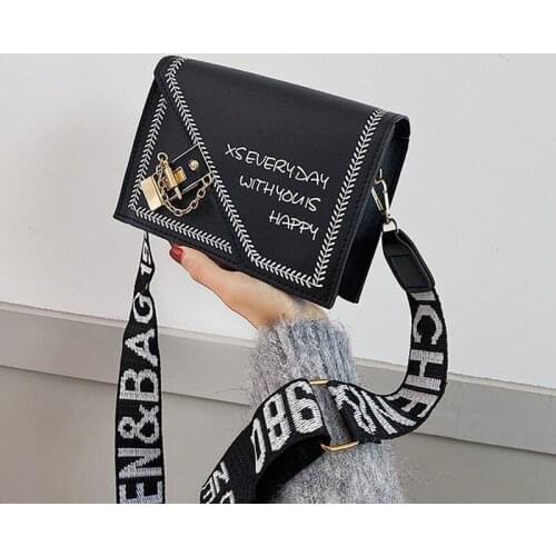 Popular Female Handbag Holiday PU Messenger Exquisite Crossbody Women Letter Shoulder Bag womans messenger bag
