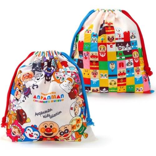 Portable Drawstring Storage Bag Cartoon Bacteria kids Anpanman Printing Mommy Diaper Bags Baby Stroller Hanging Bags Accessories