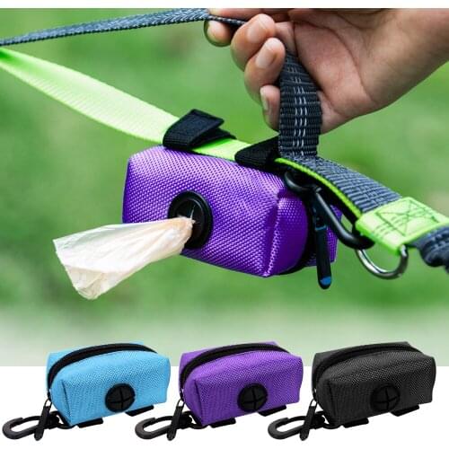 Portable Pet Dog Poop Waste Bag Holder Pouches Cat Pet Puppy Cat Pick Up Poop Bag Dispenser Outdoor Pets Supplies Garbage Bags