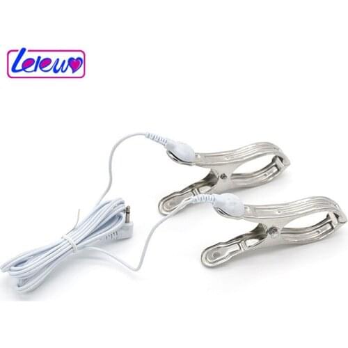 Adult Games Electro Shock Nipple Clamps Sex Toys For Couples Electrical Stimulation Sex Products Breast Clitoris Clip Erotic Toy