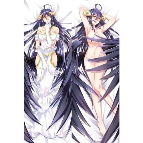 Sexy Girl Japanese New Anime Game Anime Overlord Albedo Throw Otaku Dakimakura Gifts Bedding Hugging Body Pillow Case 150x50 CM