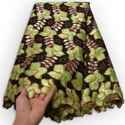 Sequence laser lace 2020 fashion African french tulle lace fabric high quality bridal Nigerian sequins organza mesh lace 03