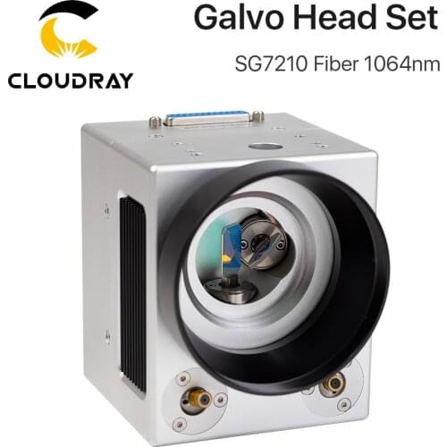 Cloudray 1064nm Fiber Laser Scanning Galvo Head SG7210 SG7210R Input Aperture10mm Galvanometer Scanner with Power Supply Set