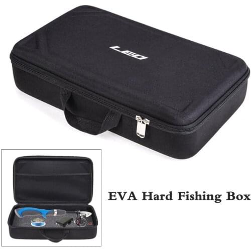 Fishing Tackle Bag 41 x 24 x 9cm Portable Hard EVA Box Fishing Rod Reel Line Lure Tool Thicken Large Multifunction Storage Case
