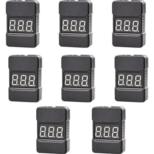 10pcs/lot BX100 1-8S Lipo Battery Voltage Tester/ Low Voltage Buzzer Alarm/ Battery Voltage Checker with Dual Speakers