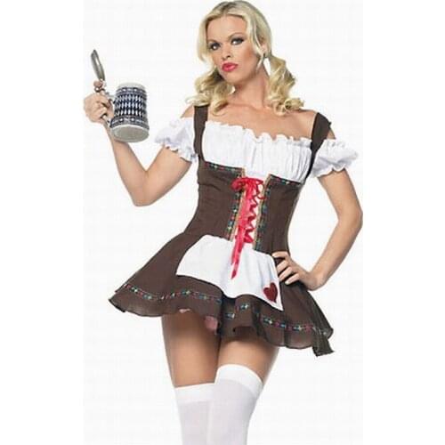 Adult Beer Girl Costume Sexy Women Halloween Cosplay German Beer Maid Fancy Dress