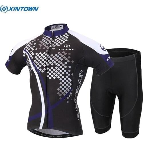 XINTOWNSummer Team Ropa Ciclismo Short Sleeve Men Cycling Jersey Bike Jacket Bib Shorts Pants Sets S-XXXL