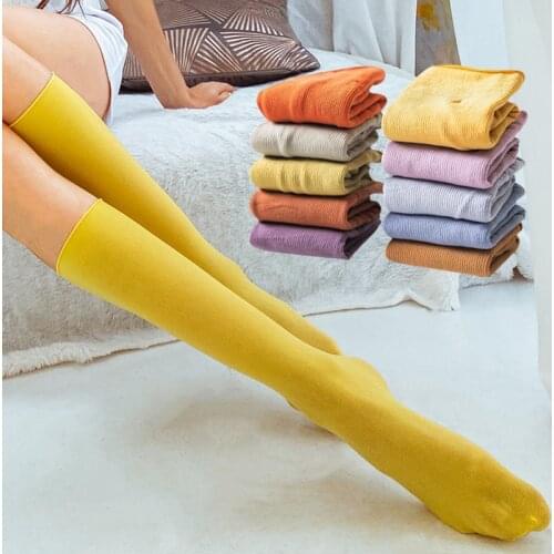 Women Girls Long Socks Funny Christmas Gifts High Elastic Stockings Black Colors Sweet Cute Knee High Socks New Fashion