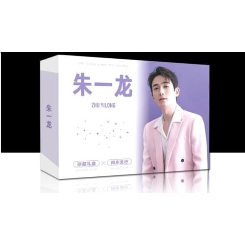 Zhu YiLong China TV Star Album Guardian Zhen Hun Artist Photo Card Circular Mirror Postcard Bookmark Card Badge Set Gift Box