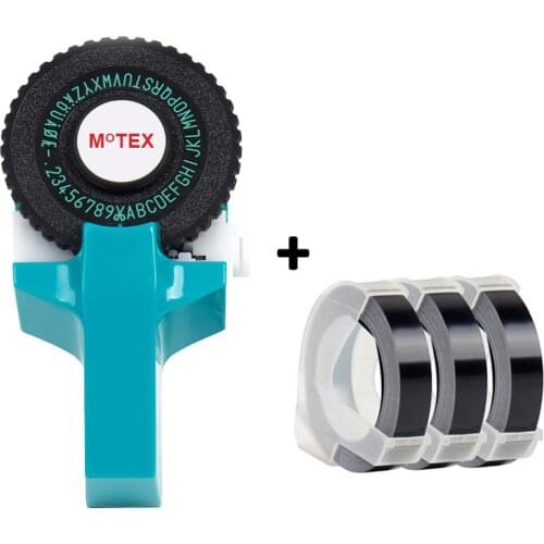 1Pcs Sky Blue MoTex E101 portable label printer compatible for 9mm dymo 3D embossing Tape printing machine embossing label maker