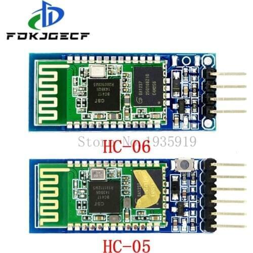 10pcs/lot HC-05 HC-06 master-slave 6pin/4pin anti-reverse, integrated Bluetooth serial pass-through module, wireless serial