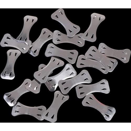 20pcs/set Sports Aluminum Metal Style Clip For Elastic Bandages Bandages Fasten Clips With Hook Elastic Bandage Buckle 27mm*13mm