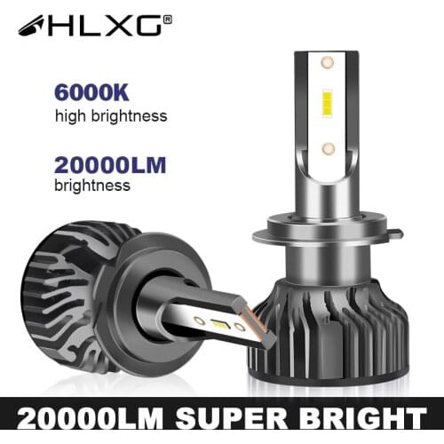 HLXG 20000LM 6000K HB3 HB4 luces led car headlight lampada led h7 H11 H1 led fog Light 9005 9006 H8 H9 h4 led auto 12V bulb lamp