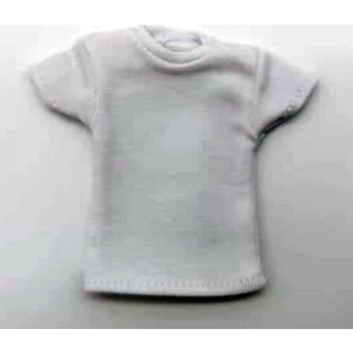 White 1/12 T-shirt Model For 6" Figure Doll