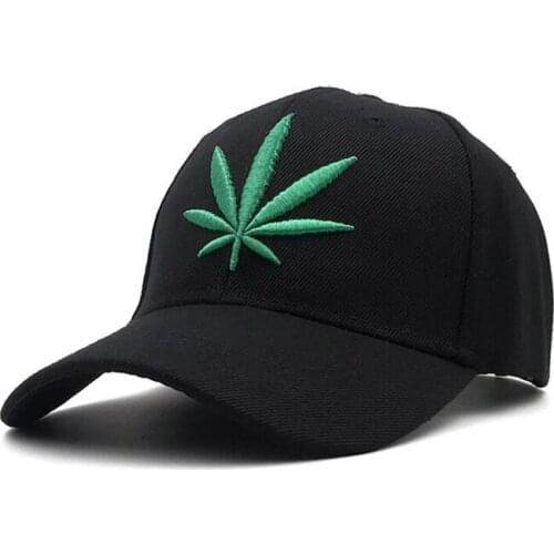 New 100% Cotton Fashion Embroidery Maple Leaf Cap Snapback Hats For Men Women Cotton Swag Hip Hop Fitted weed Baseball Caps