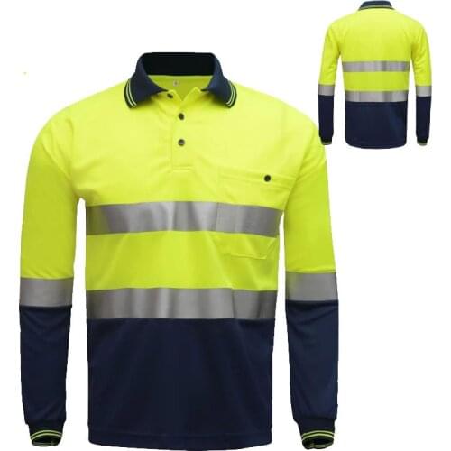 Brand Hi vis High Visibility Mens Reflective T-shirt Safety Work Cloth For Male Fluorescent Plus US Size