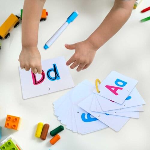 Baby Montessori Toys English Words Flash Cards Kids Sensory High Contrast Visual Stimulation Learning Activity Flashcards