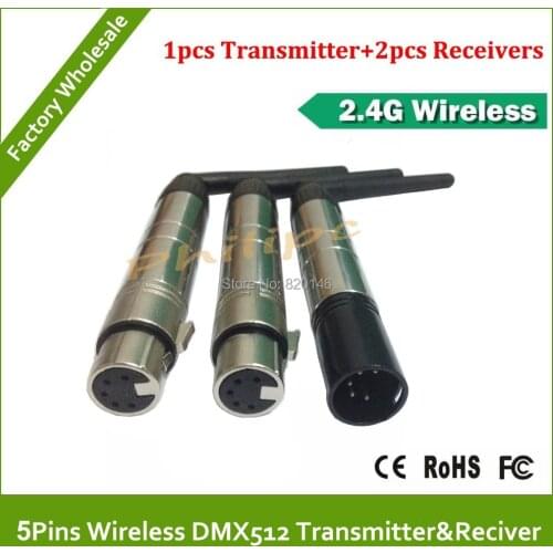 DHL/EMS Free Shipping 5Pins 2.4G DMX512 DJ Wireless Transmitter Lighting Control For Stage & City Light