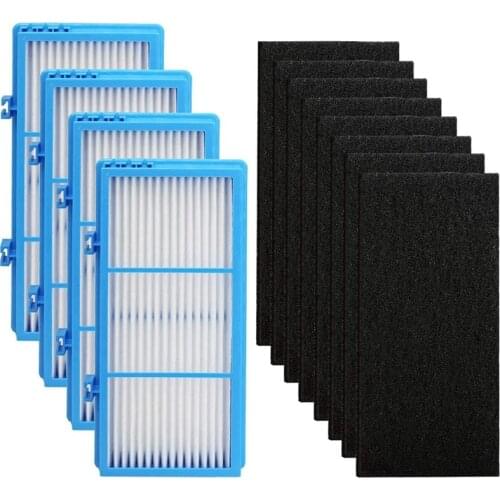 EAS-Replacement Filters for Holmes AER1 HAPF30AT HAP242-NUC HEPA Type Total Air Filter, 4 HEPA + 8 Carbon Booster Filters