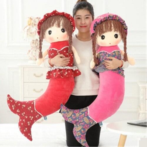 Fancytrader Stuffed Little Mermaid Toys for Girls the Beautiful Fish Plush Dolls Xmas Birthday Gifts