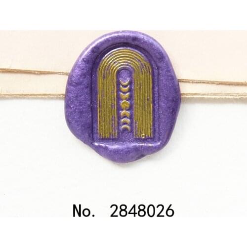 Moon phase rainbow wax Seal Stamp,Irregular Shape Seal Stamp Kit invitation seal,gift envelope packing seal,Rainbow stamp