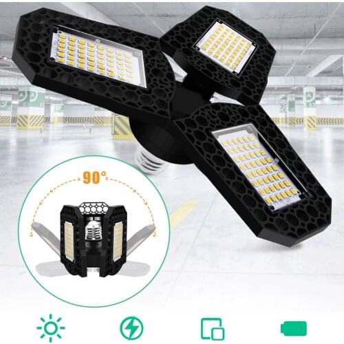 Hot Sale 360 Degrees E27 Deformable LED Garage Light 3000K/6000K Super Bright Indoor Light Garage Workshop Industrial Lamp CSV