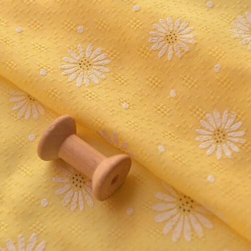 Lingge Printed Polyester-cotton Fabric Autumn Robe Cardigan Garment Making Chinese Clothing Long Skirt Handmade DIY Fabric