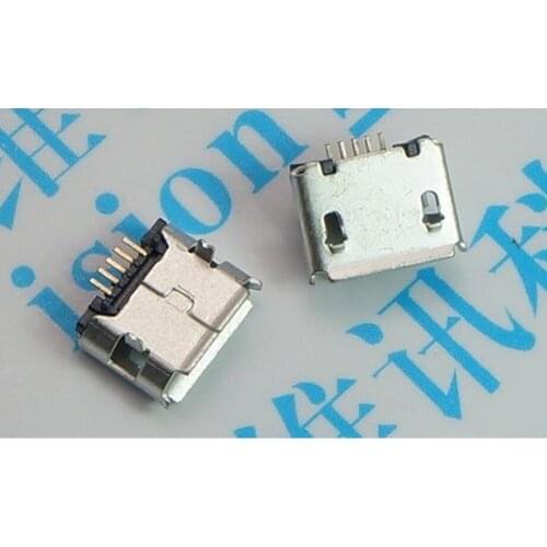 50pcs micro USB mini connector 5pin DIP 2leg Long needle 5P DIP2 Data port Charging port mini usb connector for Mobile end plug