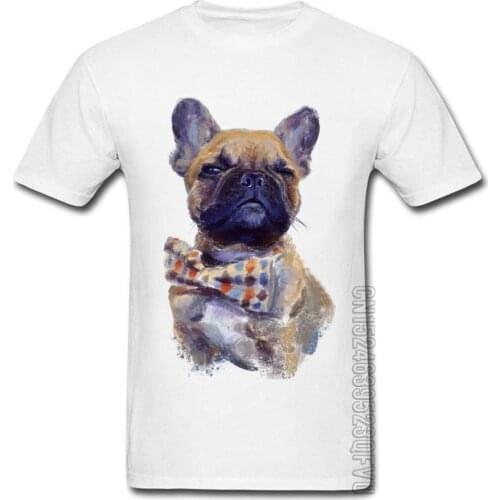 Cute Print French Bulldog Graphic T Shirts Short Sleeve Cheap Tee Shirt Personalized Mens Custom Tops Tees Funny T-Shirts