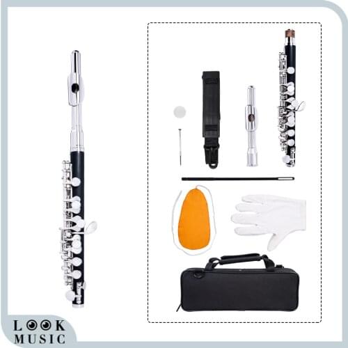 Excellent Ebonite Rubber Wood Piccolo Key of C Piccolo Set